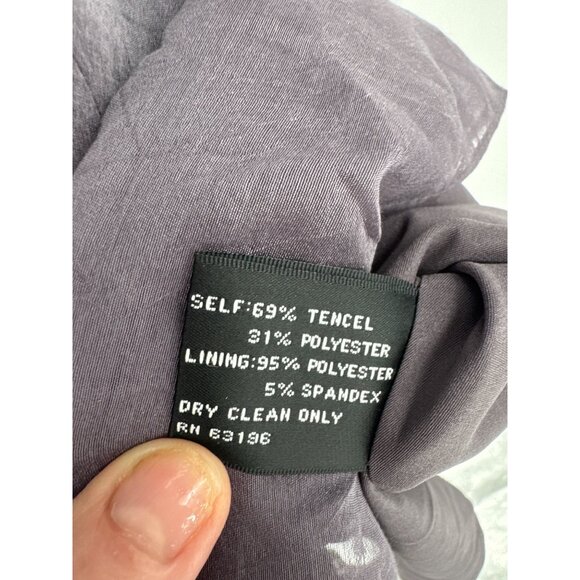 Suzi Chin Womens Sleeveless gray Dress Size 12 Draped Pleated Skirt USA - Picture 3 of 4